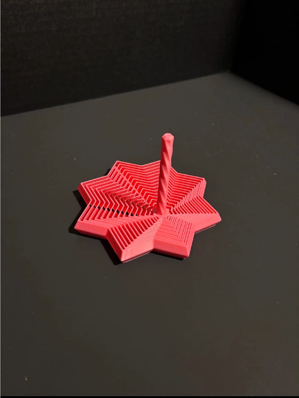Red Star-Shaped Decorative Stand - Unbranded